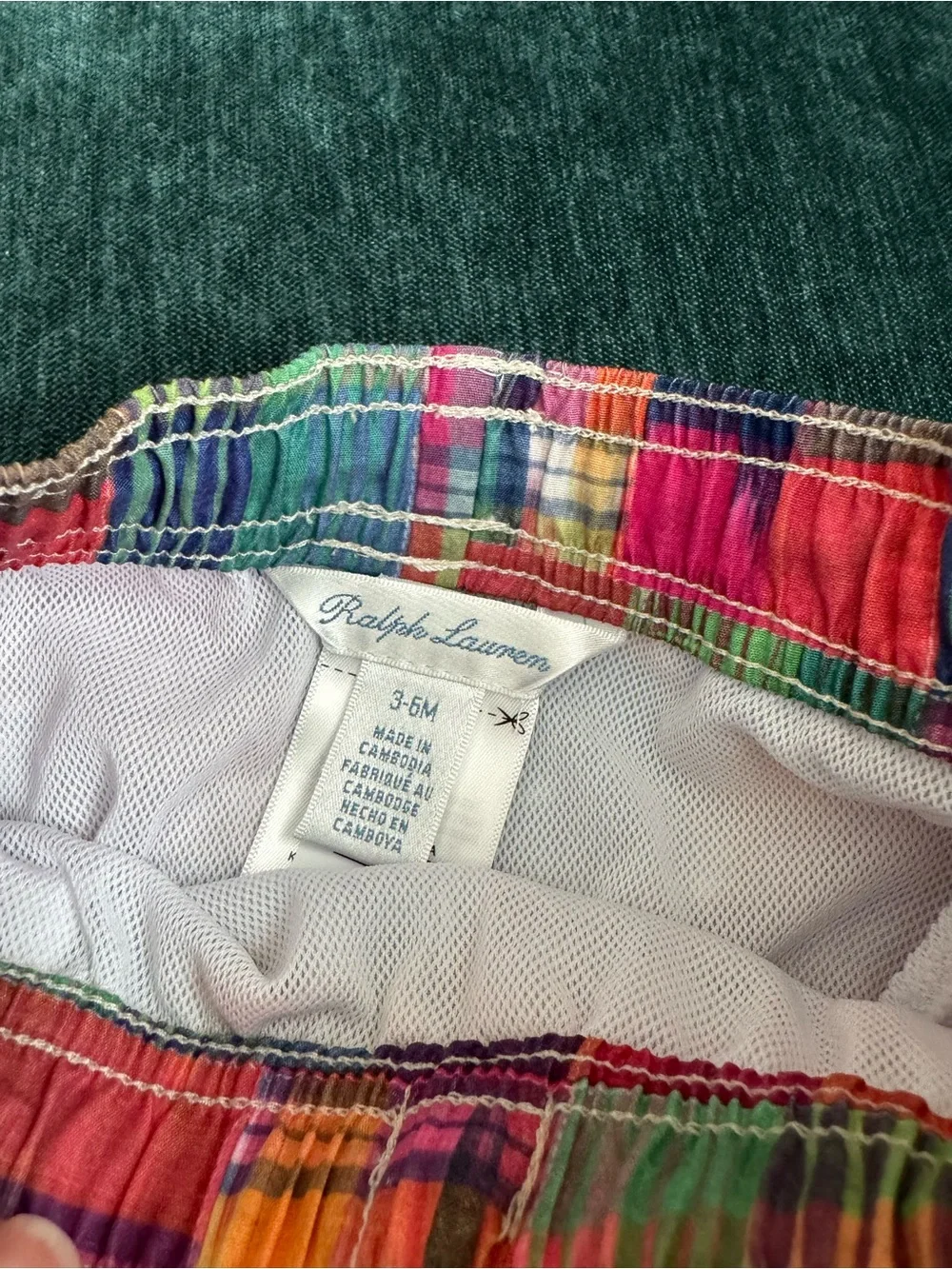 Ralph Lauren Multicolor Patchwork Plaid swimsuit